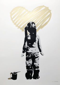 Graffik Gallery And Wot - Paint Girl (Gold)