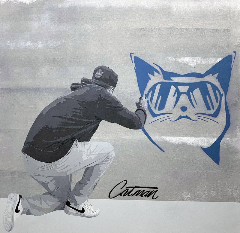 Graffik Gallery Catman - Man with a Can [Self Portrait}