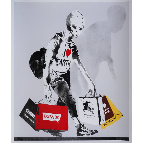 Graffik Gallery Loretto - Alien with Shopping bags