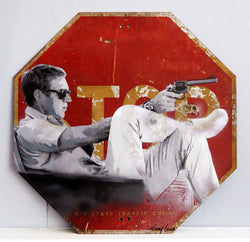 Graffik Gallery Tommy Gurr - Stop Steve [Rare N.Y. sign]